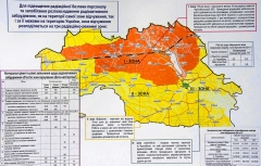 Černobylio zonos žemėlapis / Map of the Chernobyl exclusion zone