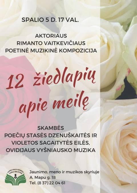 12 rožės žiedlapių apie meilę